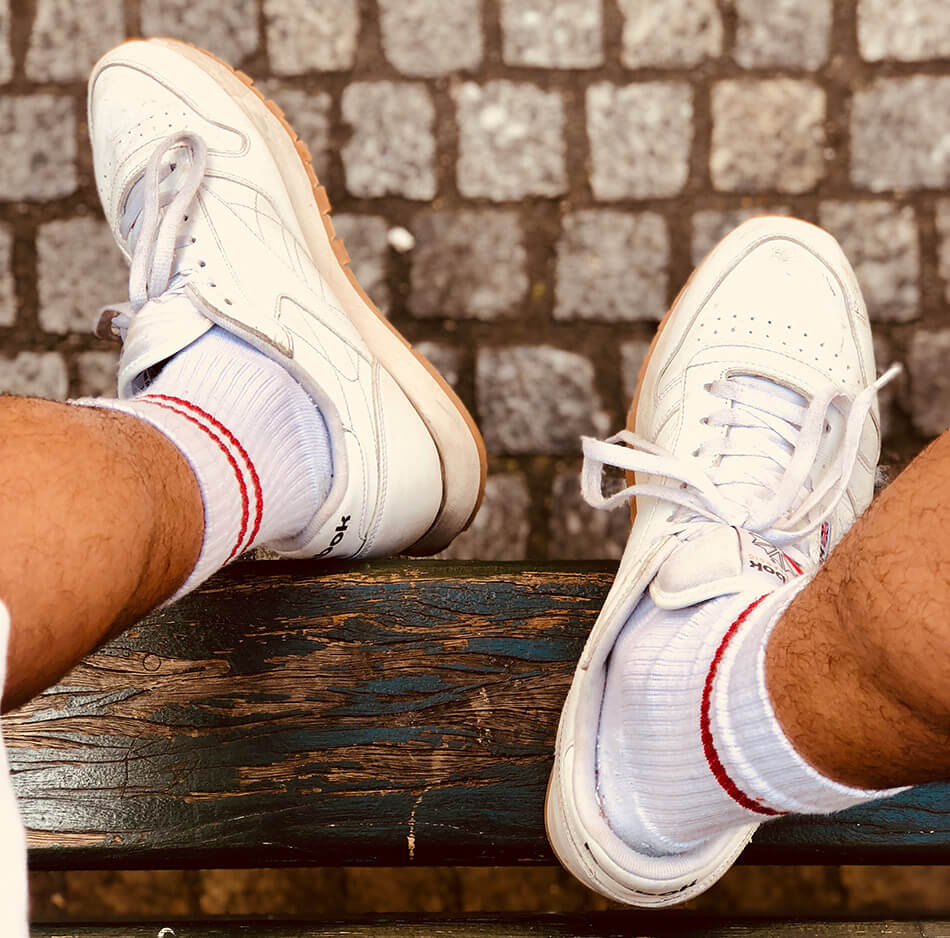 sneakers white socks