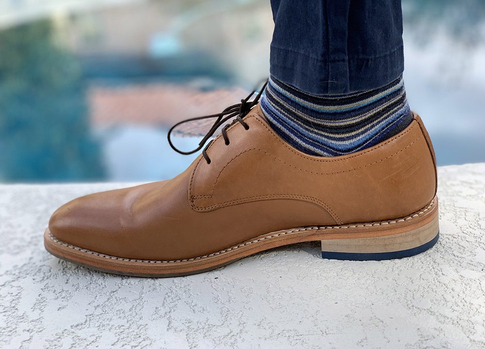 White socks with dress shoes