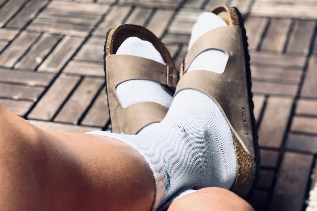 Birkenstock sandals with socks