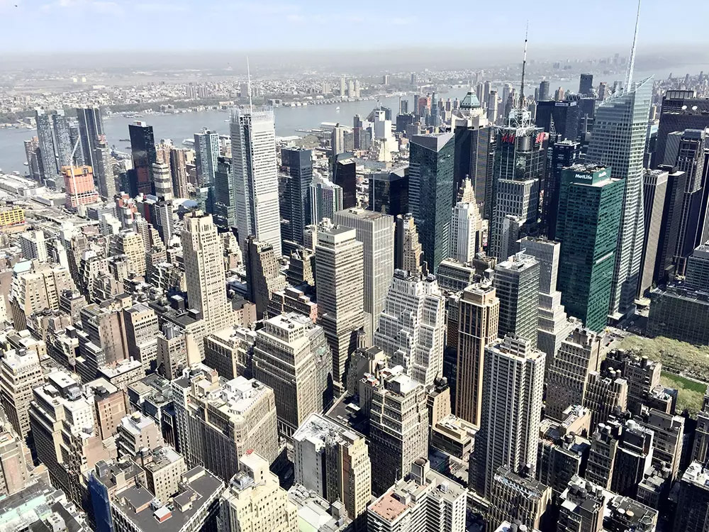 view from The Empire State Building, thanks to the New York City Pass !
