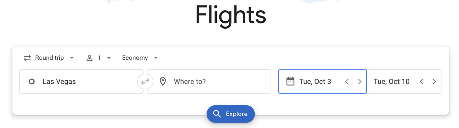 how to use google flight
