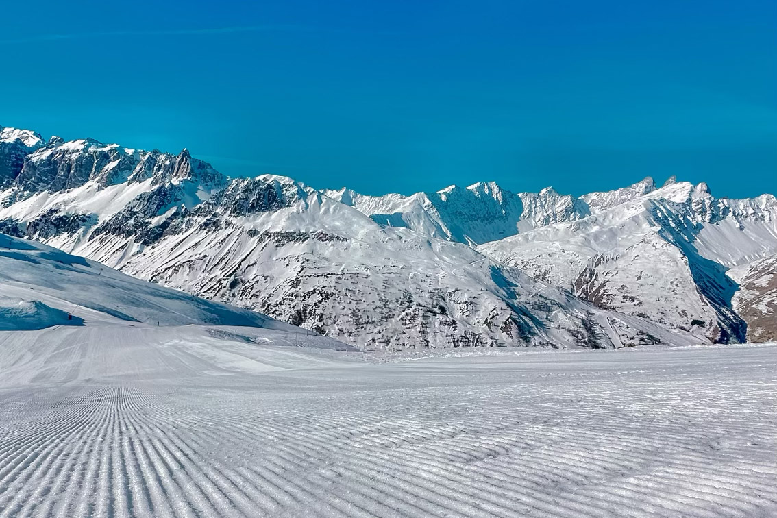 French Alps in winter