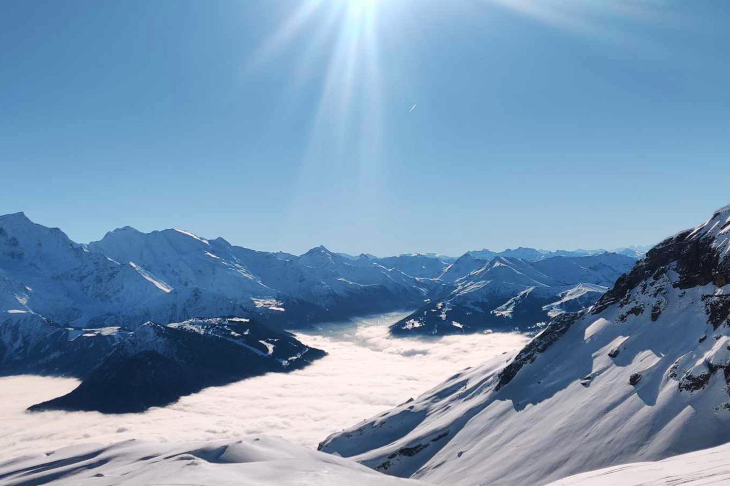 French Alps in winter