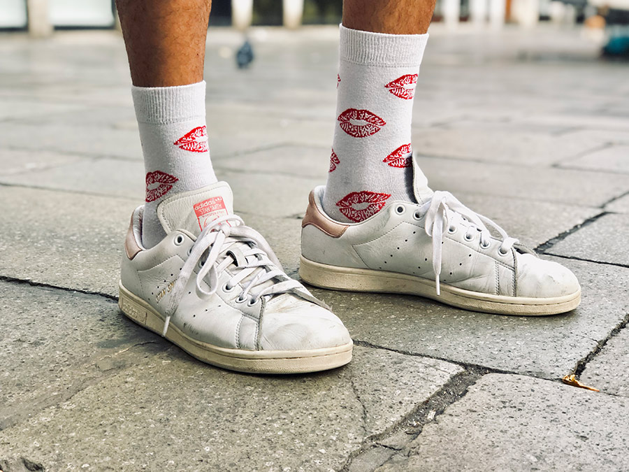 stan smith homme blanches et roses