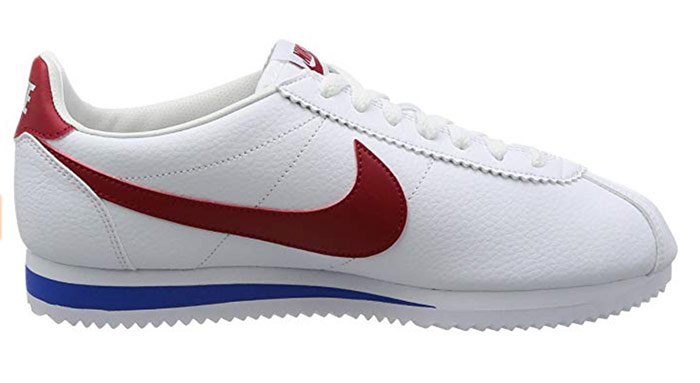 Nike Classic Cortez blanches, rouges et bleues