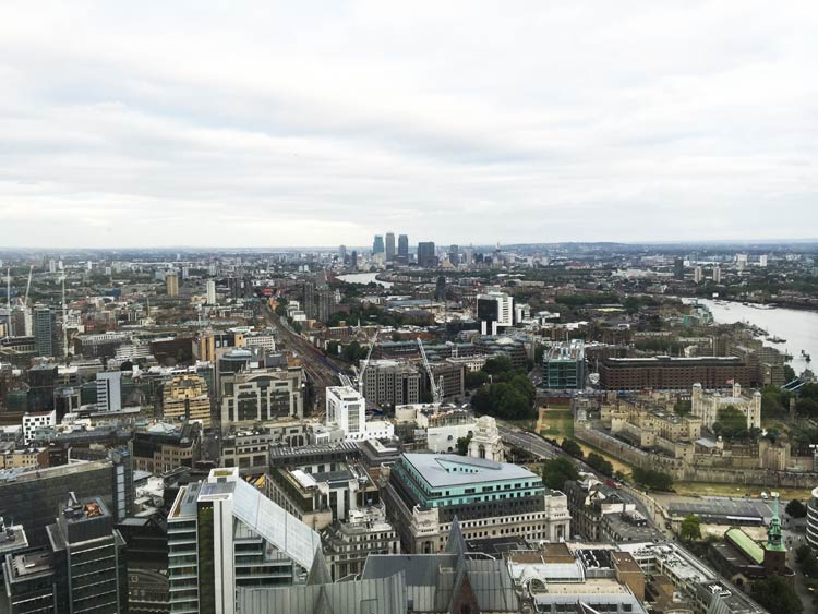 Vue depuis le Sky Pod à Londres