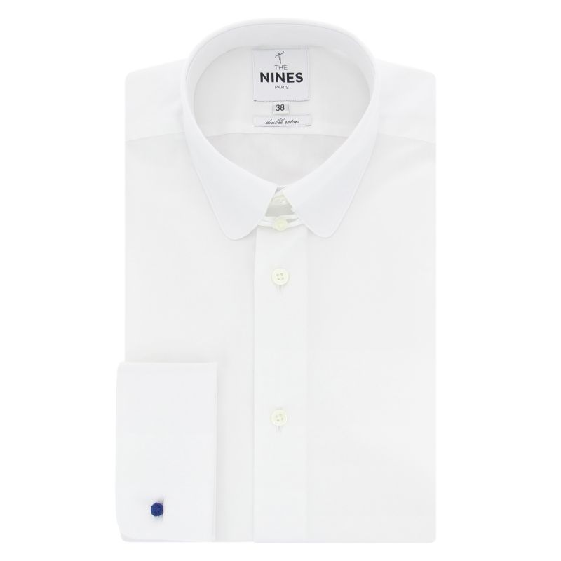 chemise blanche col anglais arrondi