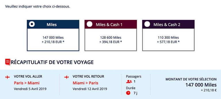 Combien De Miles Pour Un Vol Air France