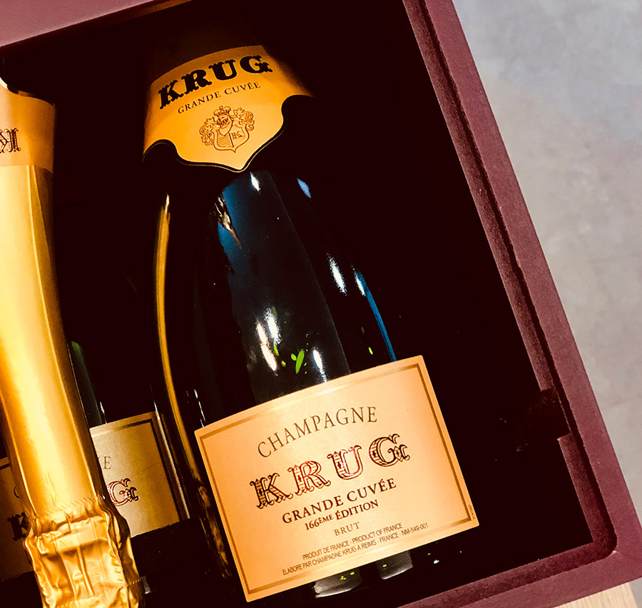 cadeau original coffret de champagne krug