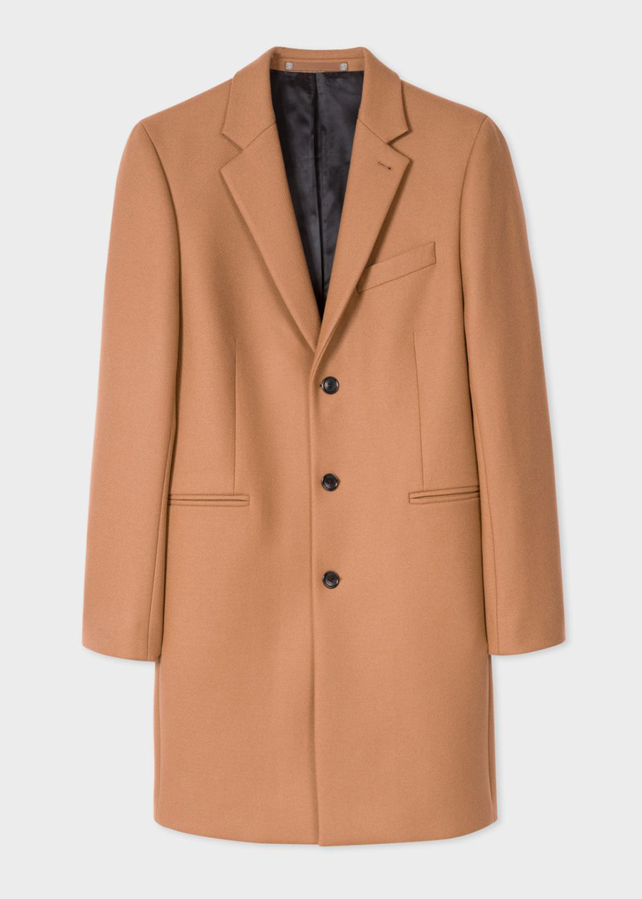 Manteau Homme Camel En Laine Et Cachemire paul smith