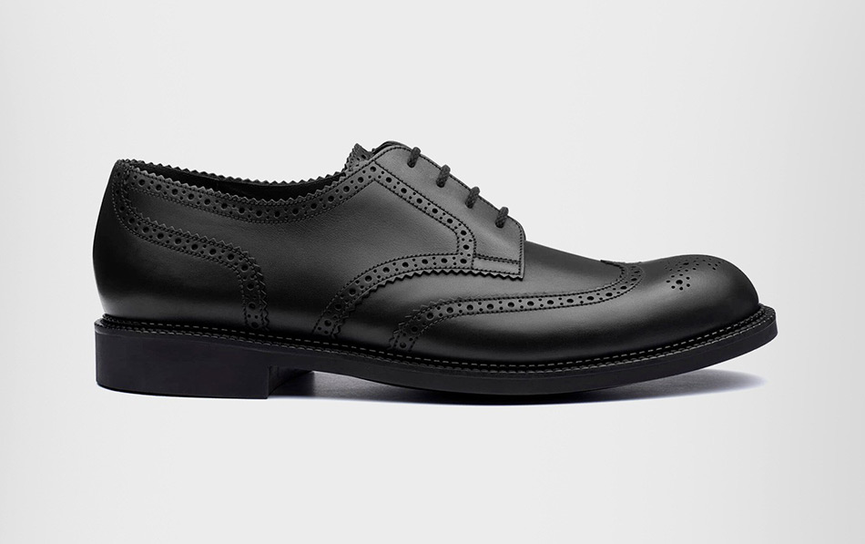 DERBY PERFORÉ CUIR VEAU LISSE NOIRCOLLECTION MILES JMWESTON