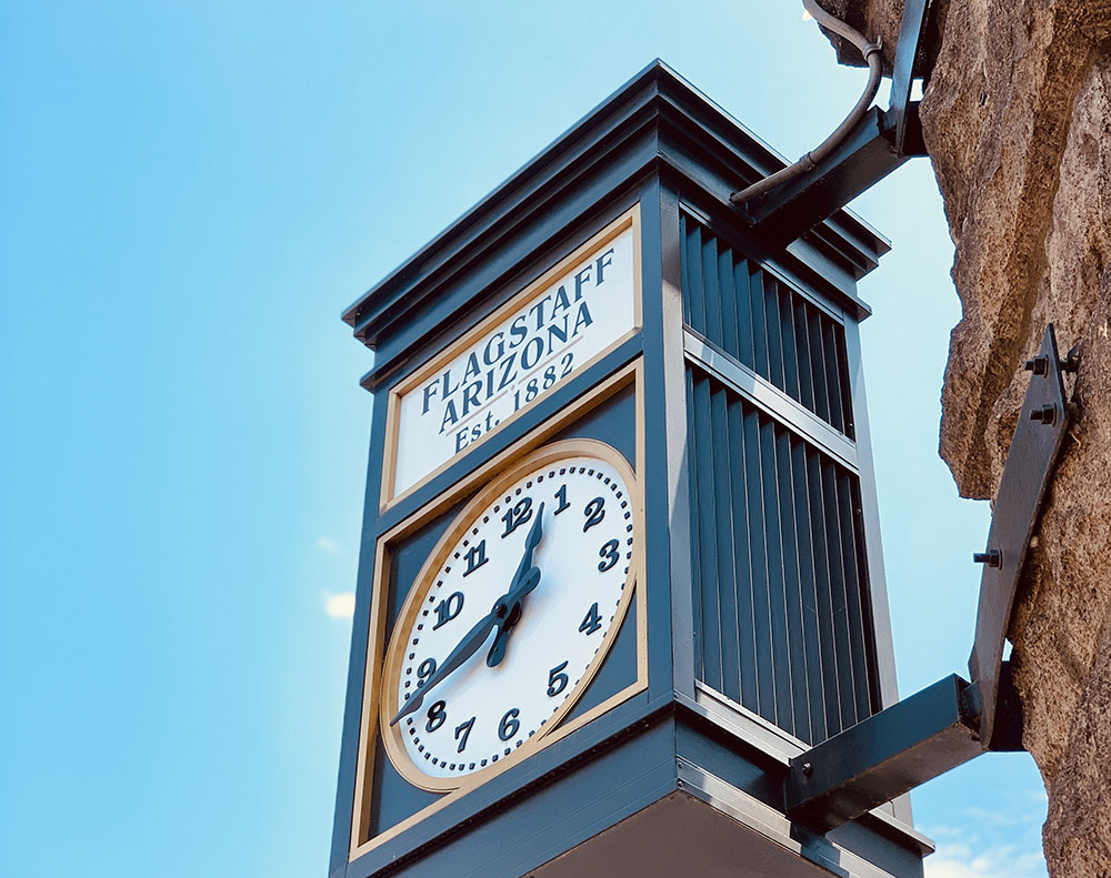 Horloge Flagstaff en Arizona