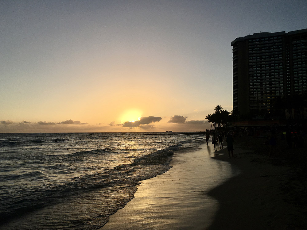 Sunset à honolulu