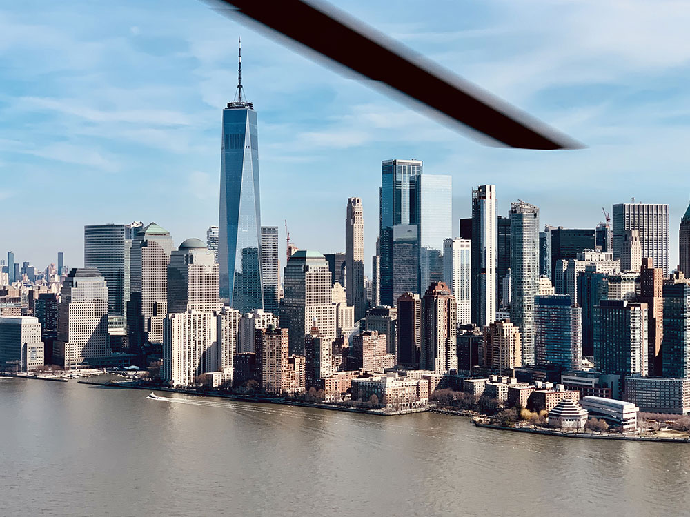 Vue de New York en hélicoptere