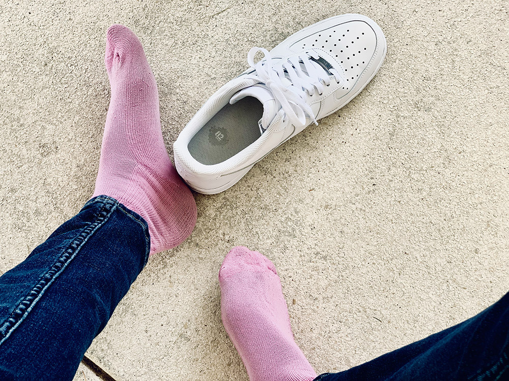 chaussettes roses pour hommes