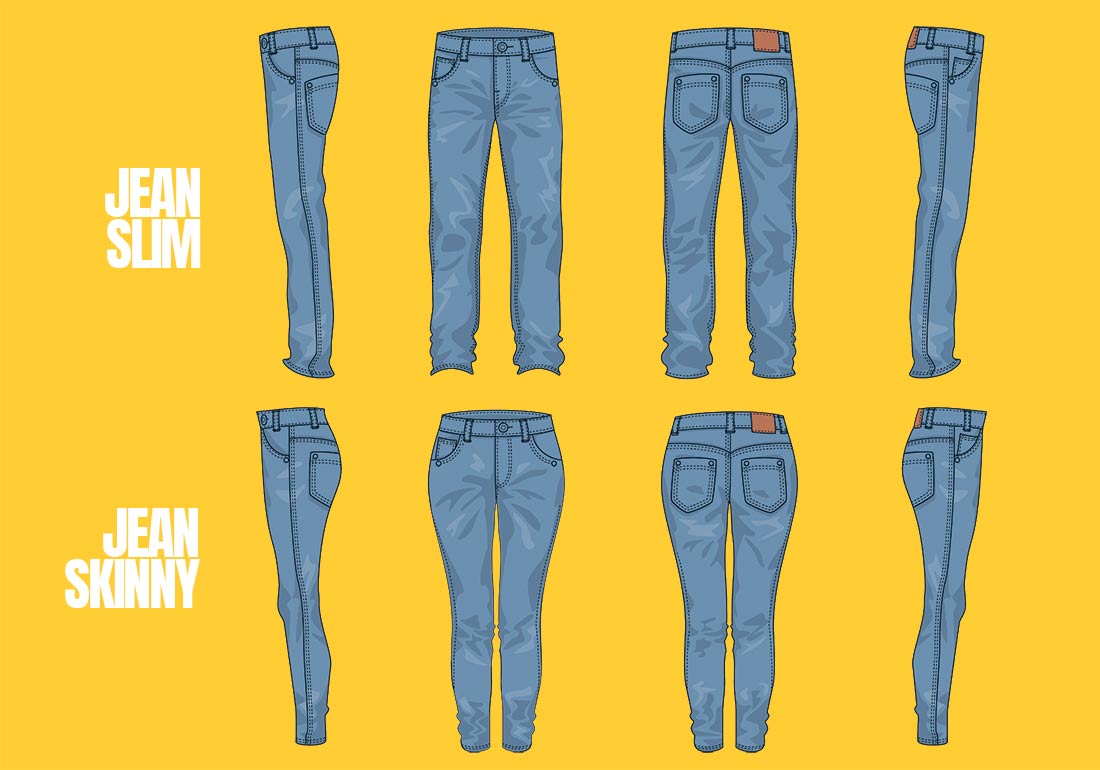 differences entre jean slim et Jeans skinny homme