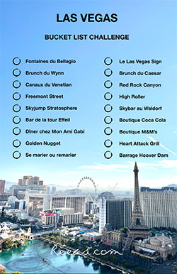 BUCKET LIST CHALLENGE LAS VEGAS en français