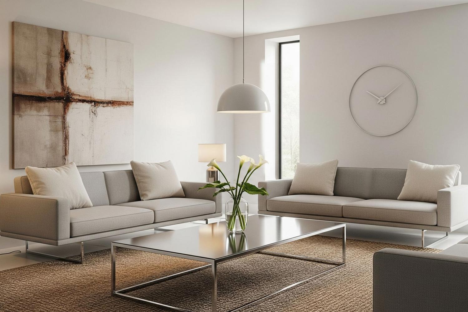 Chrome et tapis design